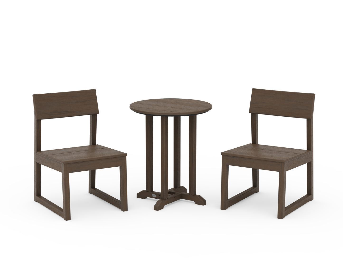 EDGE Side Chair 3-Piece Round Bistro Dining Set