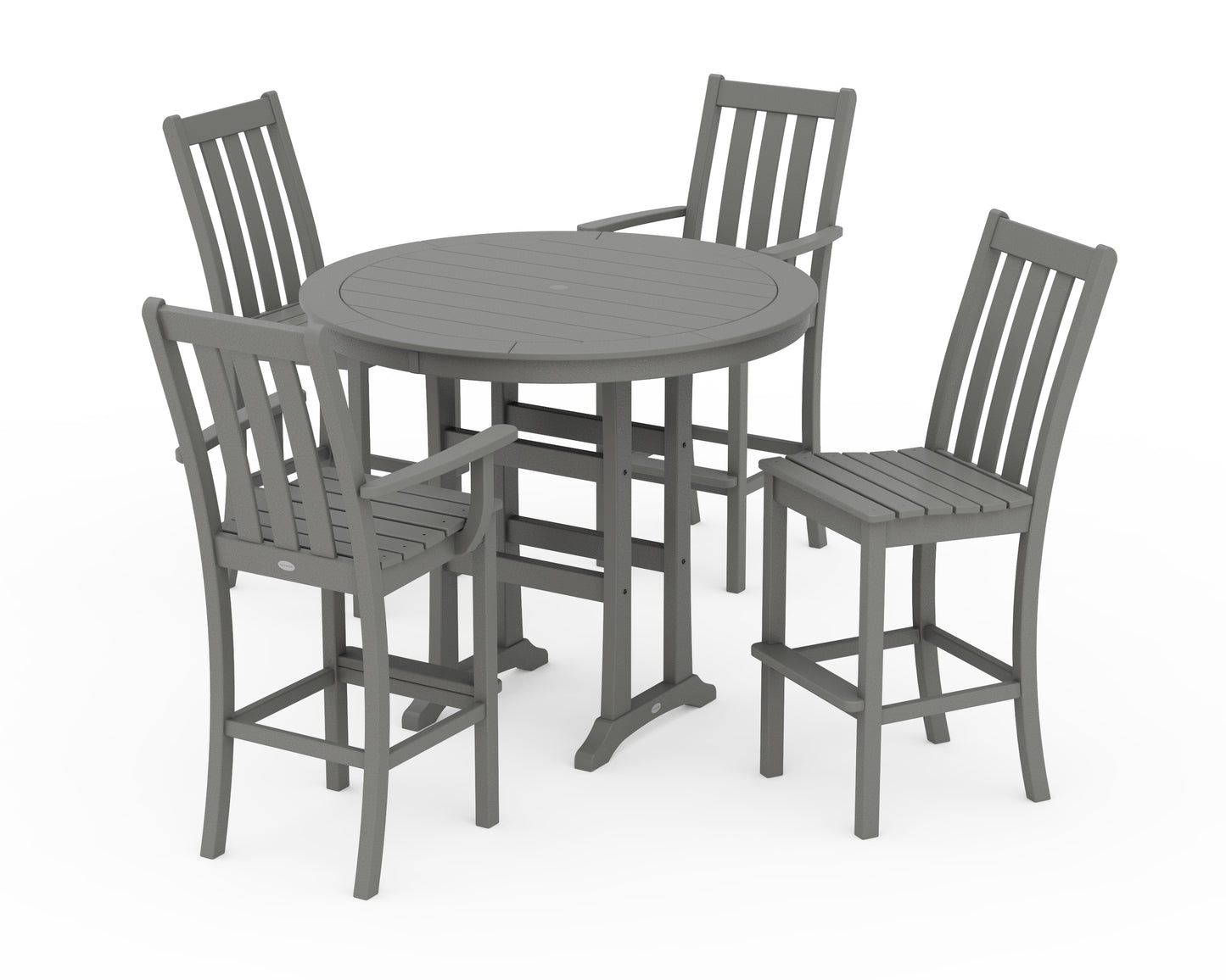 Vineyard 5-Piece Nautical Trestle Bar Set