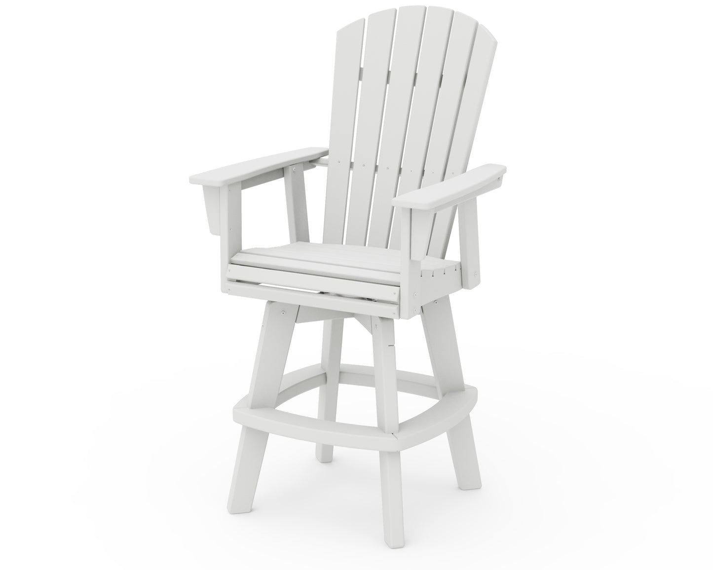Nautical Curveback Adirondack Swivel Bar Chair