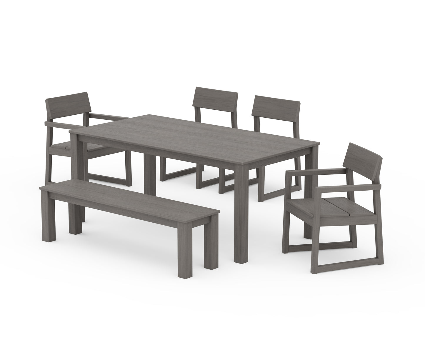 EDGE 6-Piece Parsons Dining Set with Bench