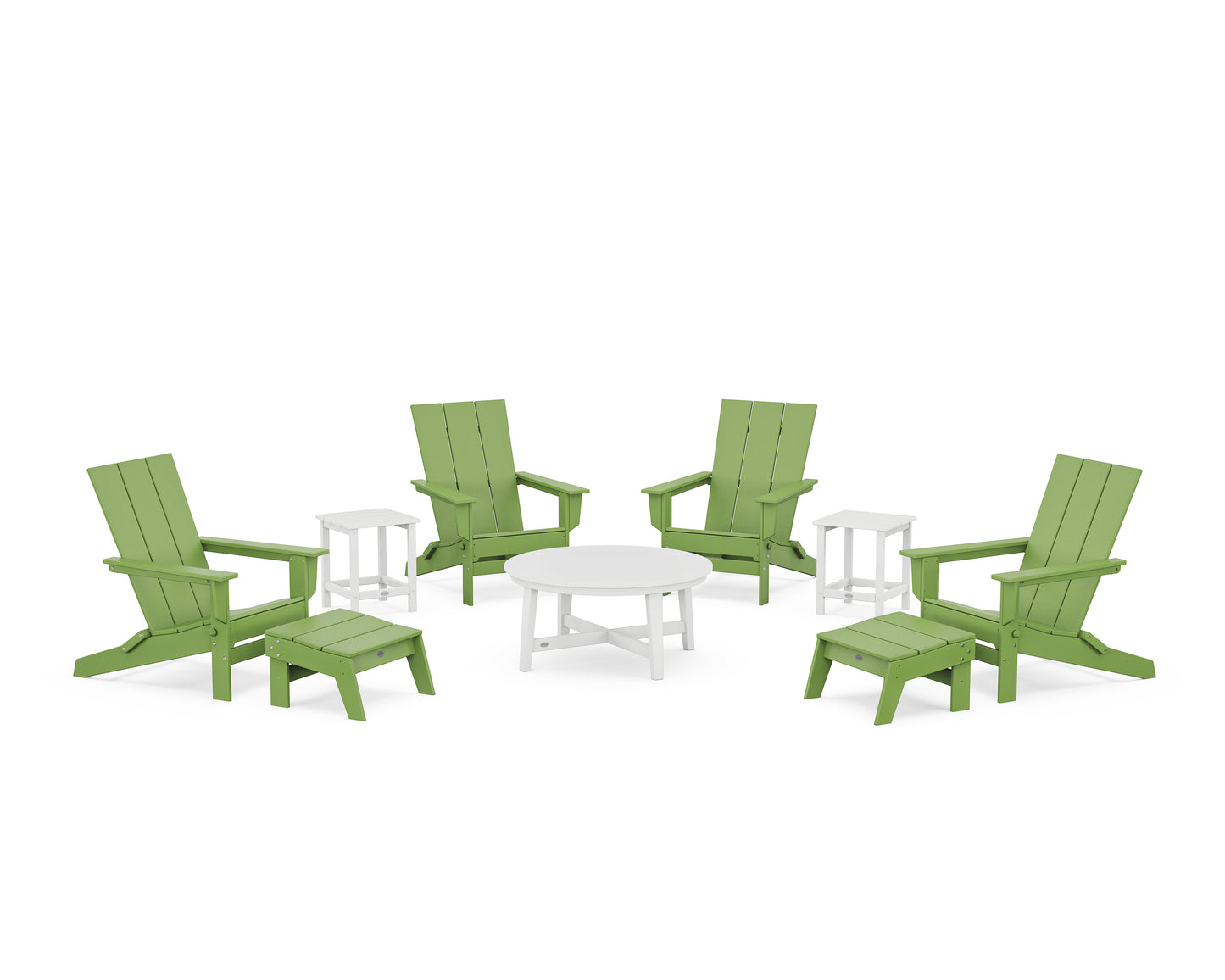 Modern Studio Folding Adirondack 9-Piece Conversation Set