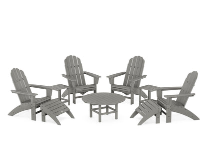 Vineyard Curveback Adirondack Chair 9-Piece Conversation Set