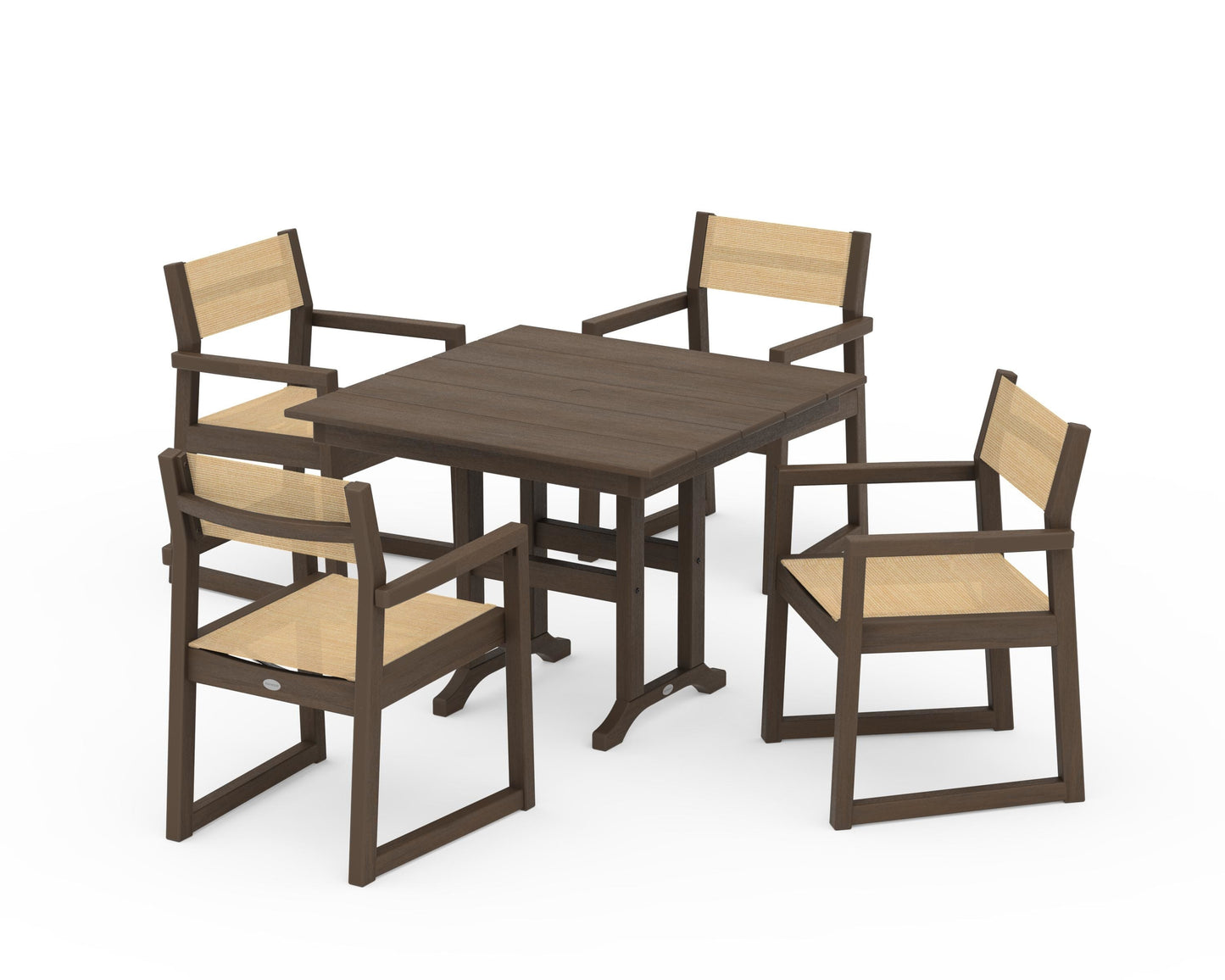 EDGE Sling Arm Chair 5-Piece Farmhouse Dining Set