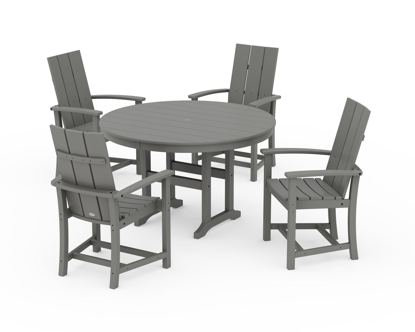 Modern Adirondack 5-Piece Round Farmhouse Dining Set