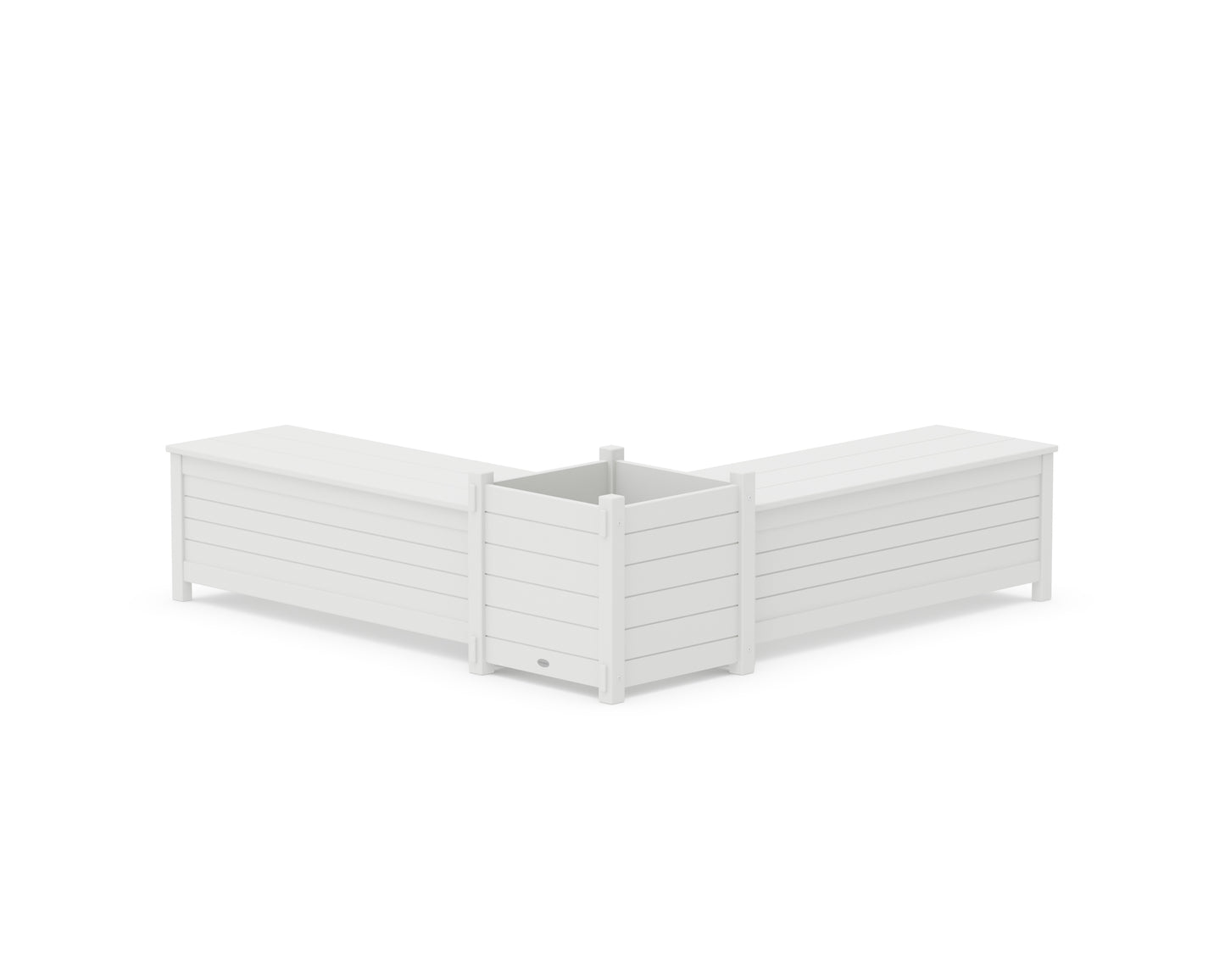 48" Nautical L- Shaped Planter Storage Bench Set- Large