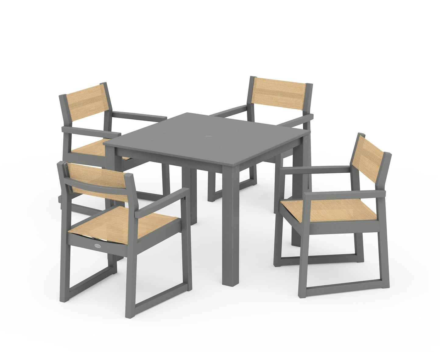 EDGE Sling Arm Chair 5-Piece Parsons Dining Set