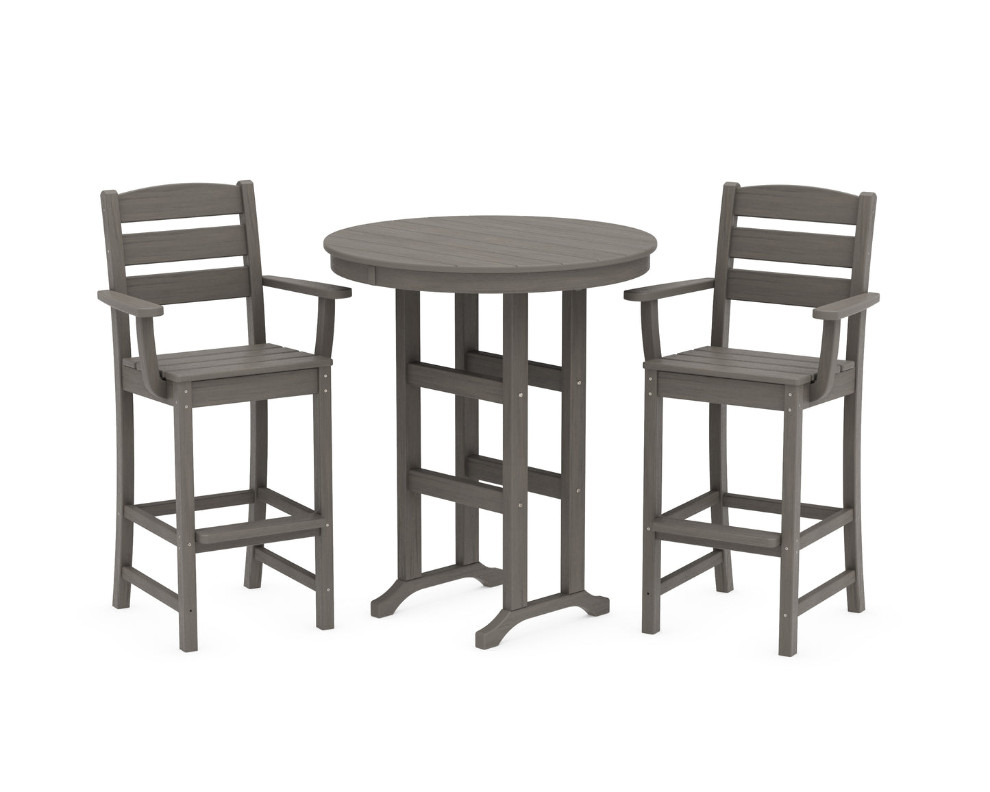 Lakeside 3-Piece Round Bar Arm Chair Set