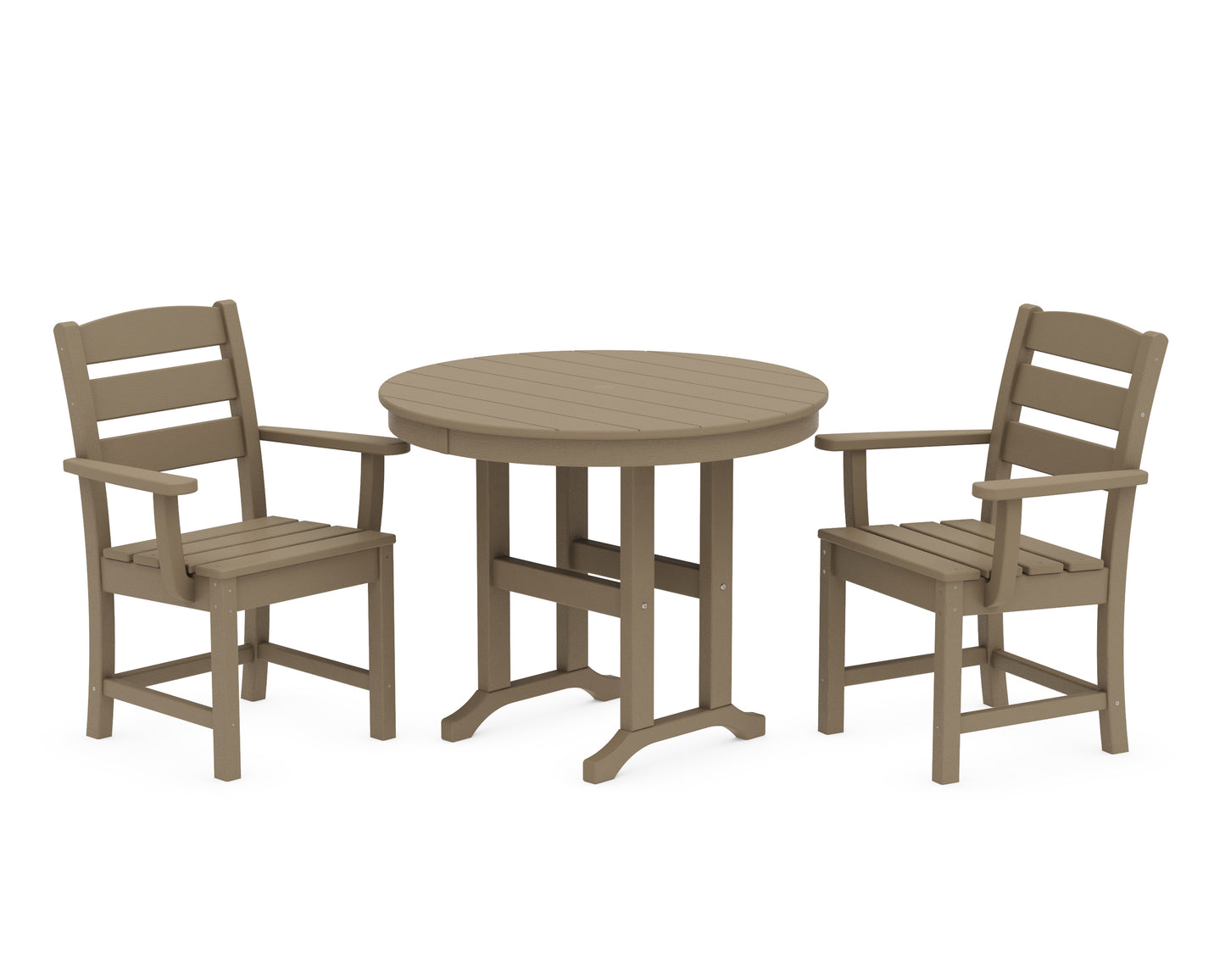 Lakeside 3-Piece Round Dining Set