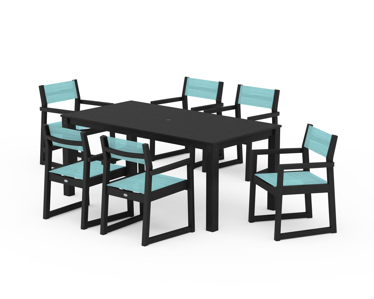 EDGE Sling Arm Chair 7-Piece Parsons Dining Set