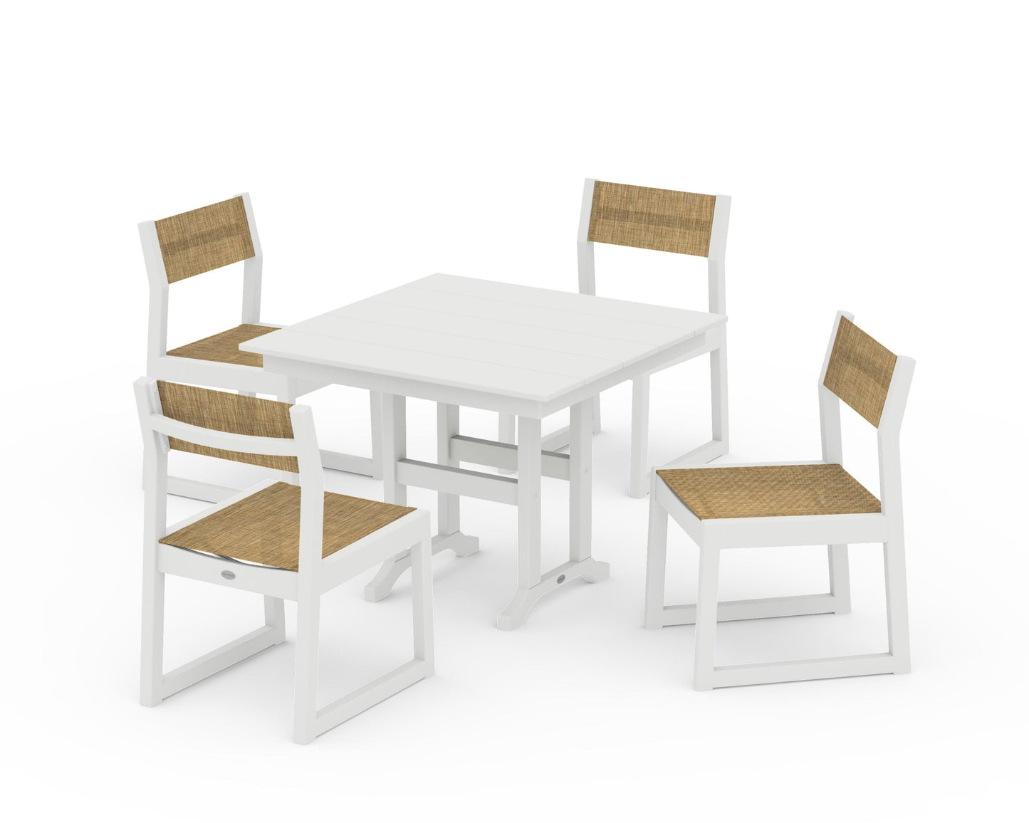 EDGE Sling Side Chair 5-Piece Farmhouse Dining Set