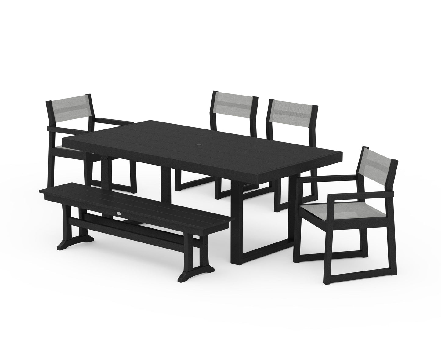 EDGE Sling 6-Piece Dining Set with Bench