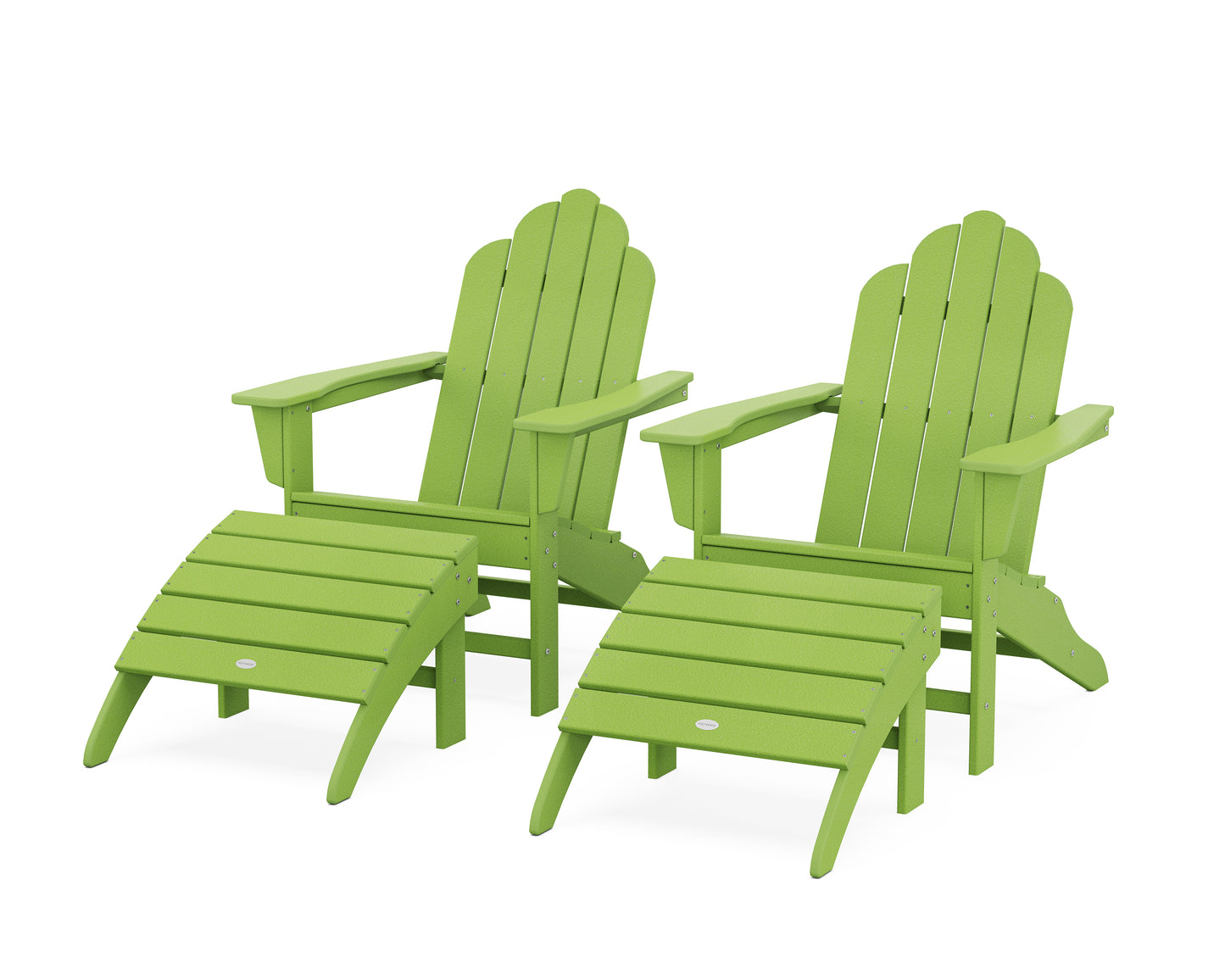 Long Island Adirondack Chair 4-Piece Set with Ottomans