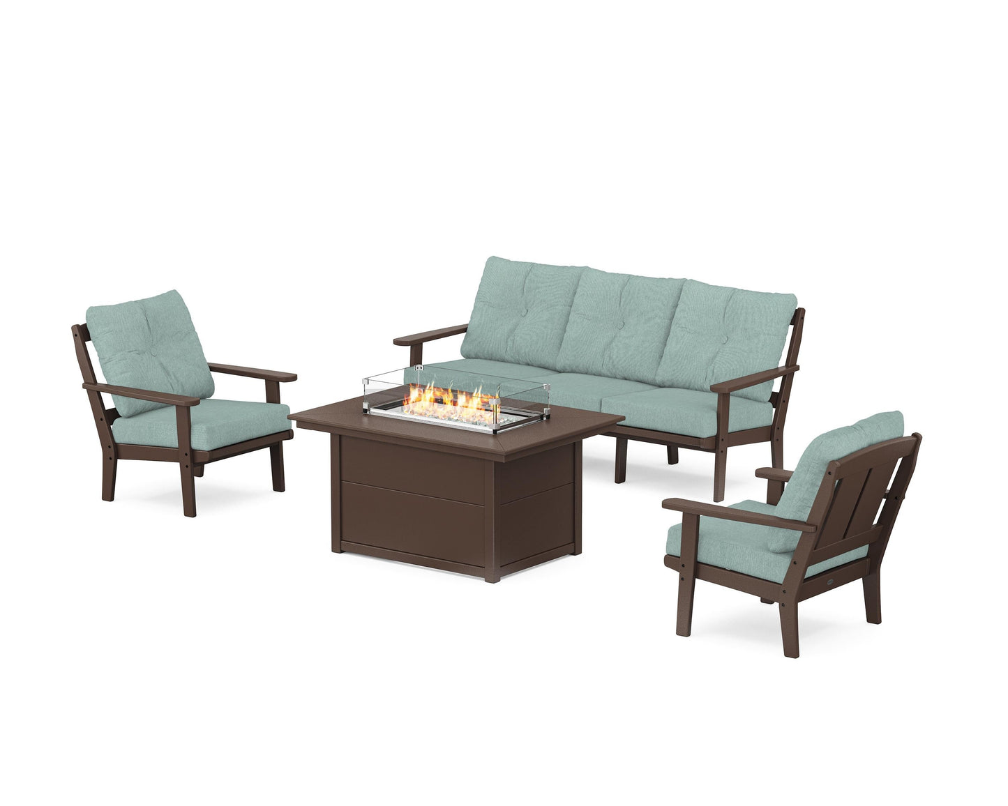 Mission Deep Seating Fire Pit Table Set