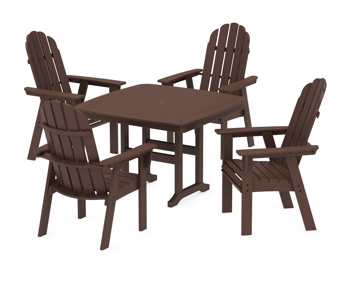 Vineyard Curveback Adirondack 5-Piece Dining Set
