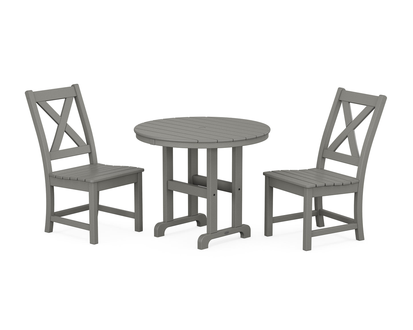 Braxton Side Chair 3-Piece Round Dining Set