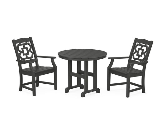 Chinoiserie 3-Piece Farmhouse Dining Set