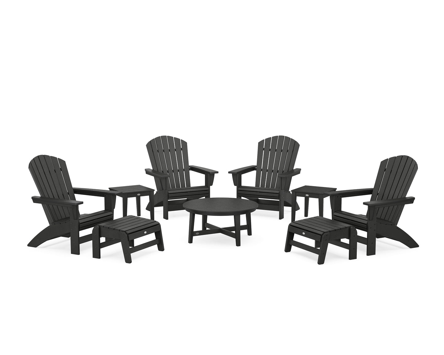 Nautical Grand Adirondack 9-Piece Conversation Set