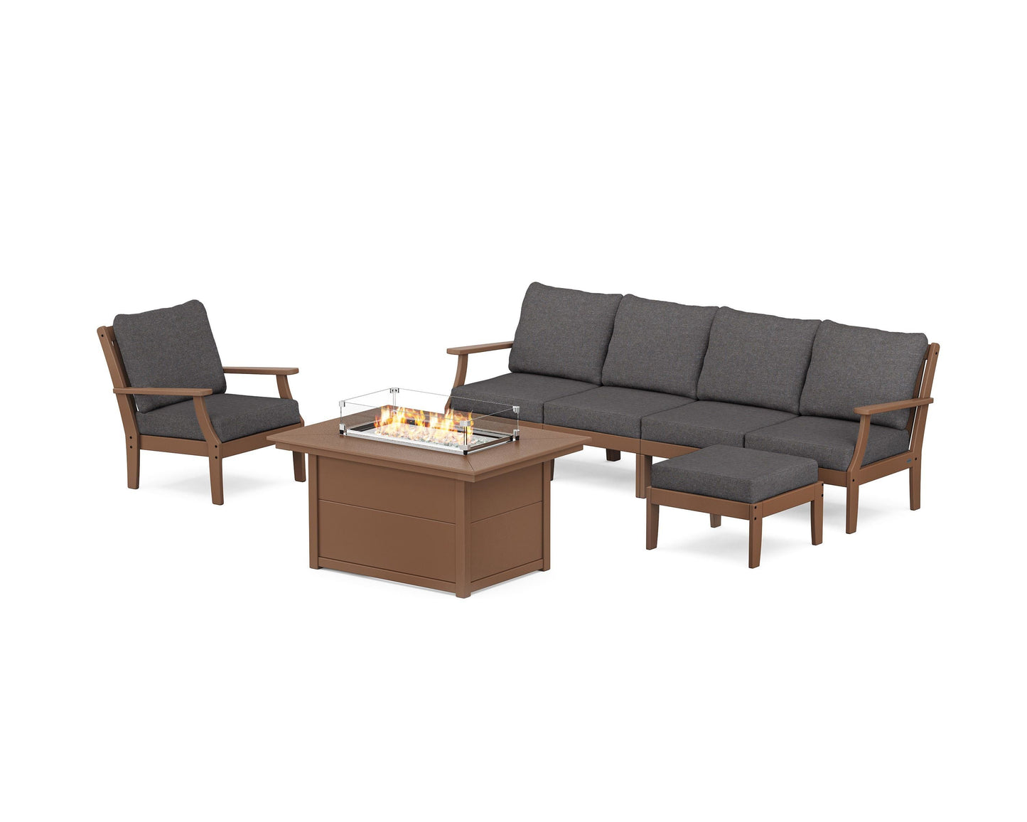 Braxton Sectional Lounge and Fire Pit Set