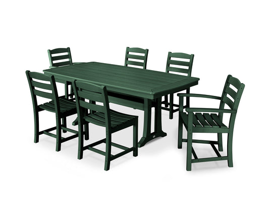 La Casa Cafe 7-Piece Dining Set with Trestle Legs