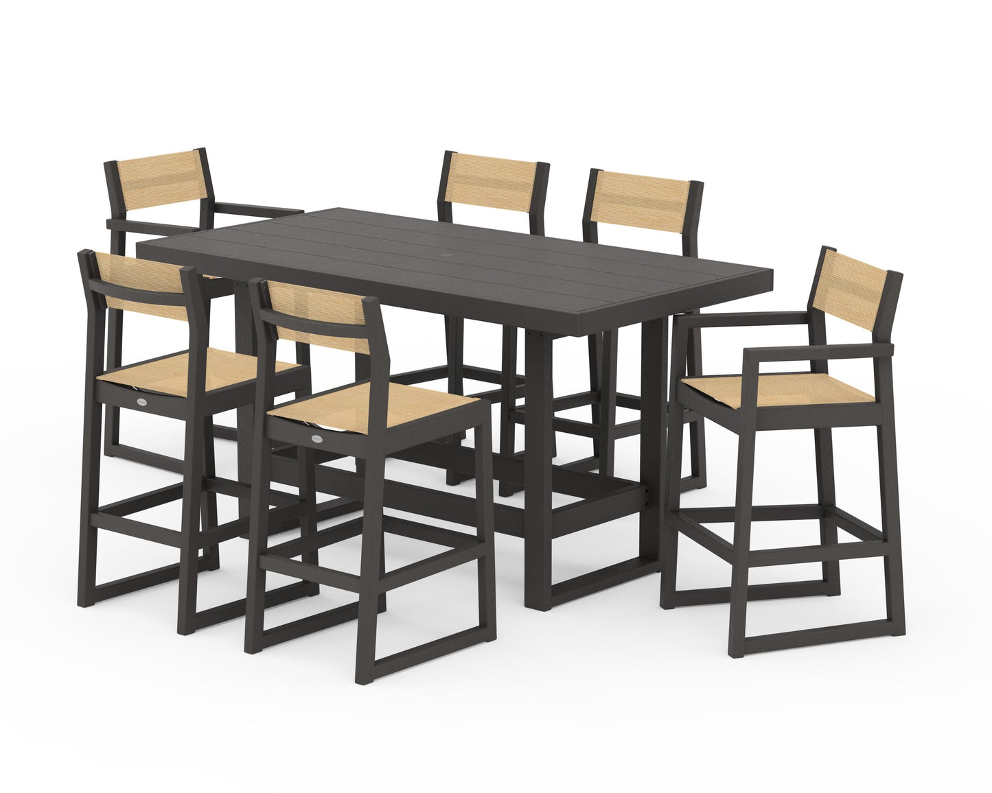 EDGE Sling 7-Piece Bar Table Set