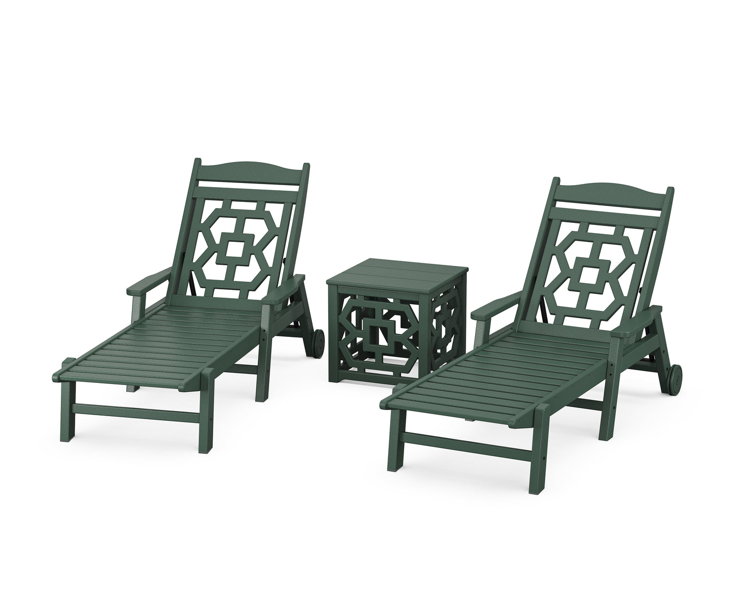 Chinoiserie 3-Piece Chaise Set