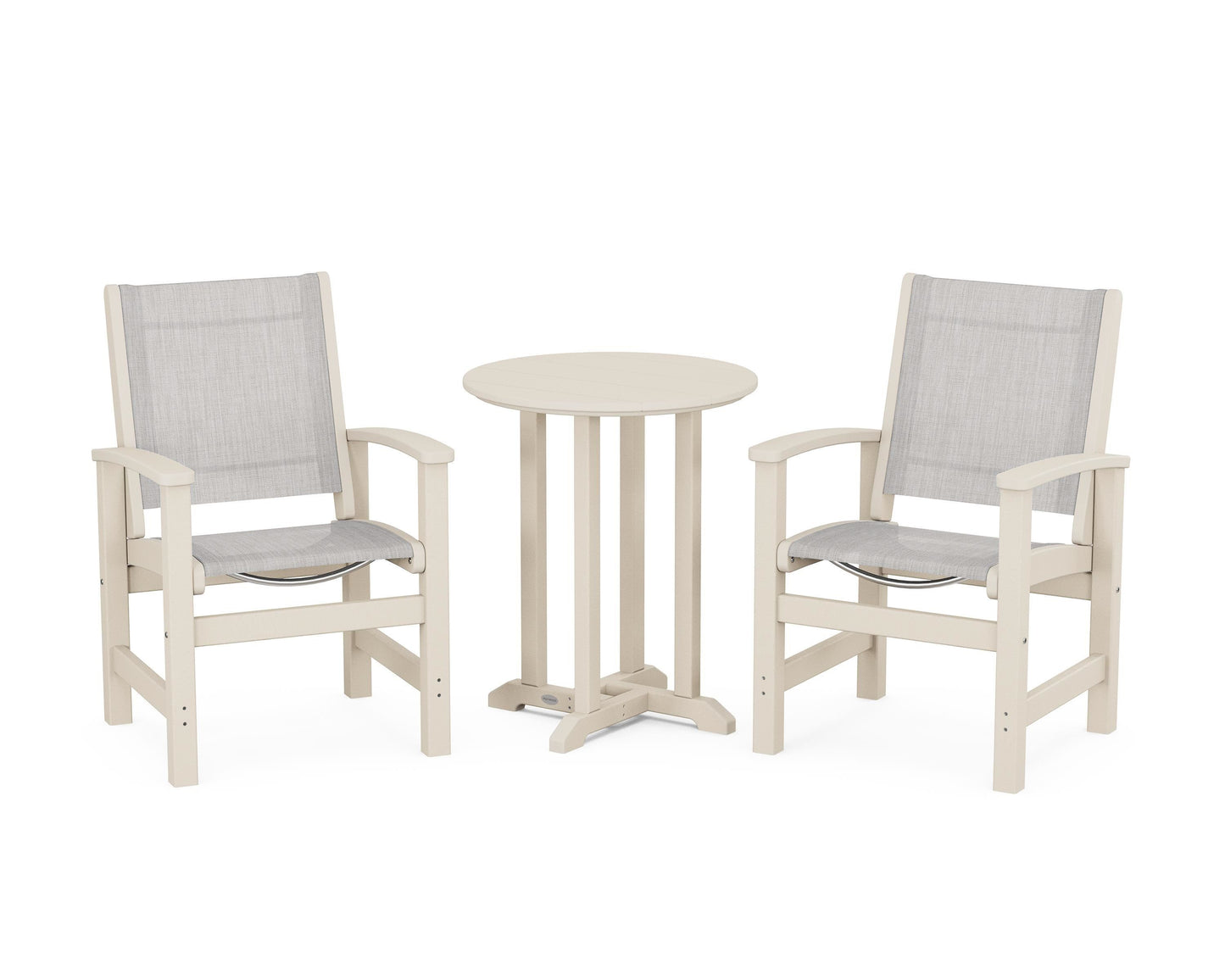 Coastal 3-Piece Round Bistro Dining Set