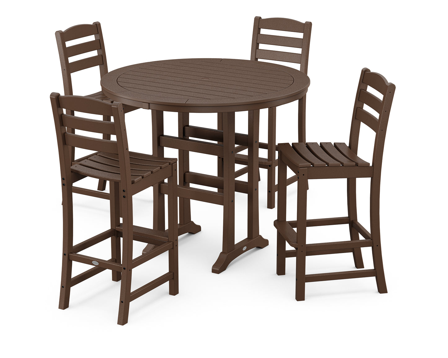 La Casa Caf‚ 5-Piece Side Chair Bar Dining Set