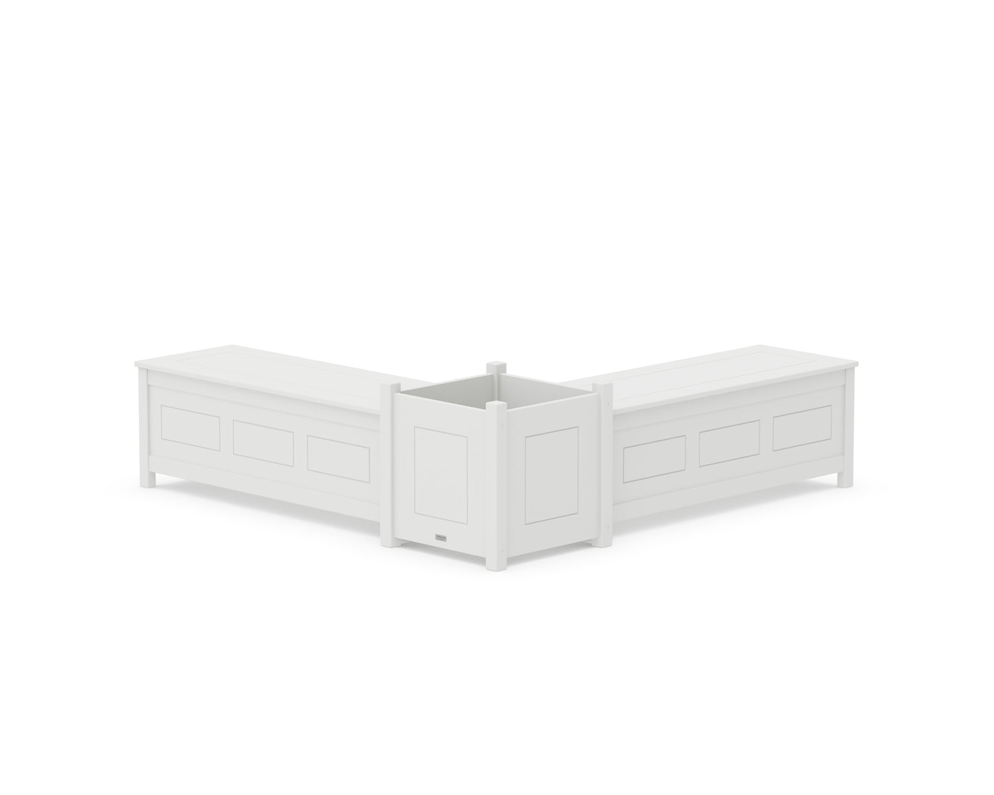 48" Country Living L- Shaped Planter Storage Bench Set- Large
