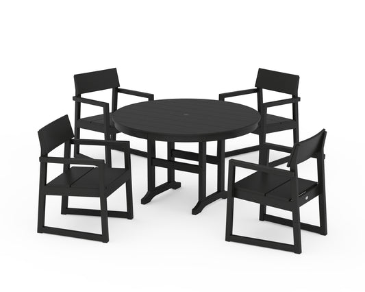 EDGE 5-Piece Round Farmhouse Dining Set