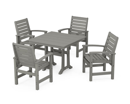 Signature 5-Piece Farmhouse Dining Set With Trestle Legs