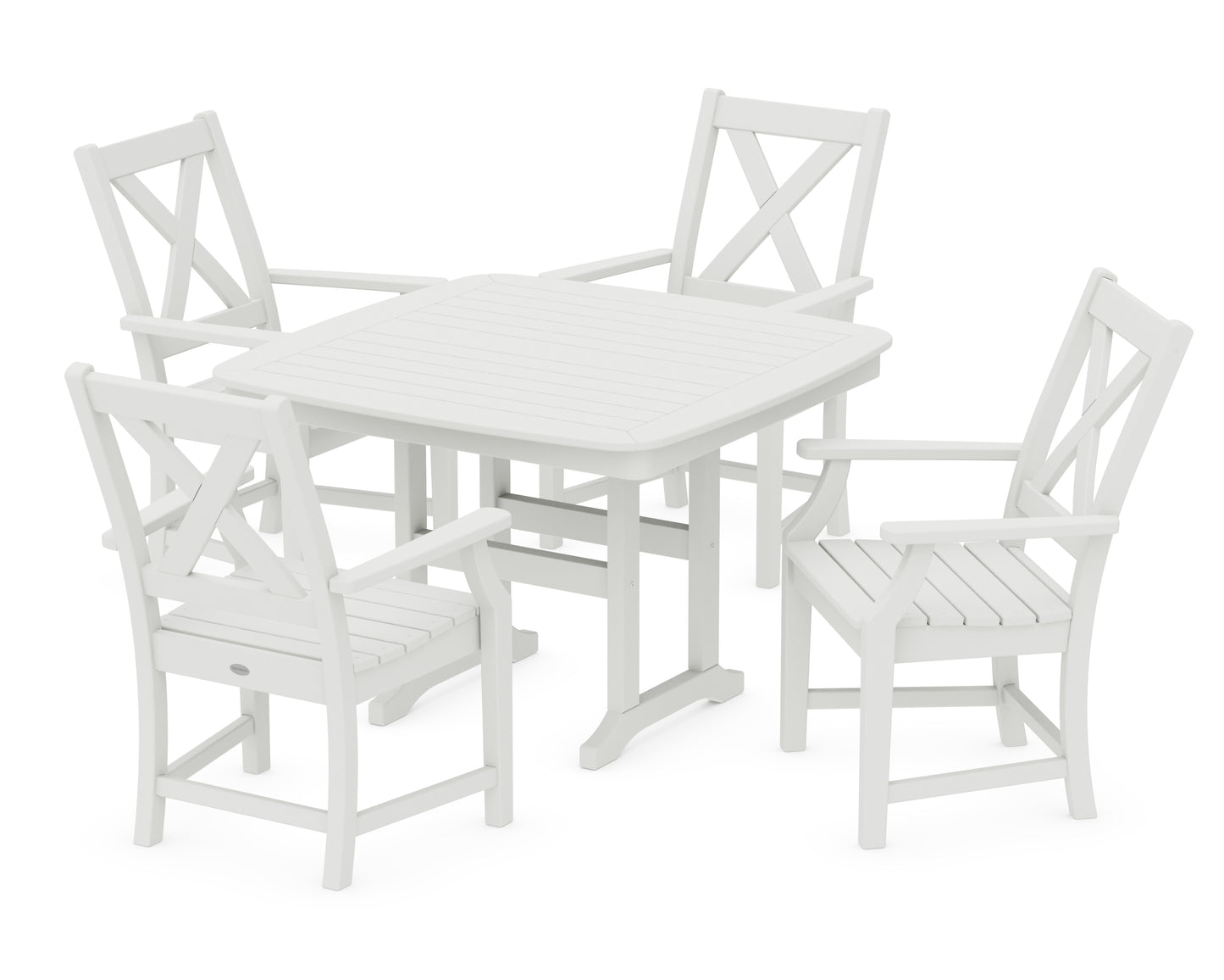 Braxton 5-Piece Dining Set with Trestle Legs