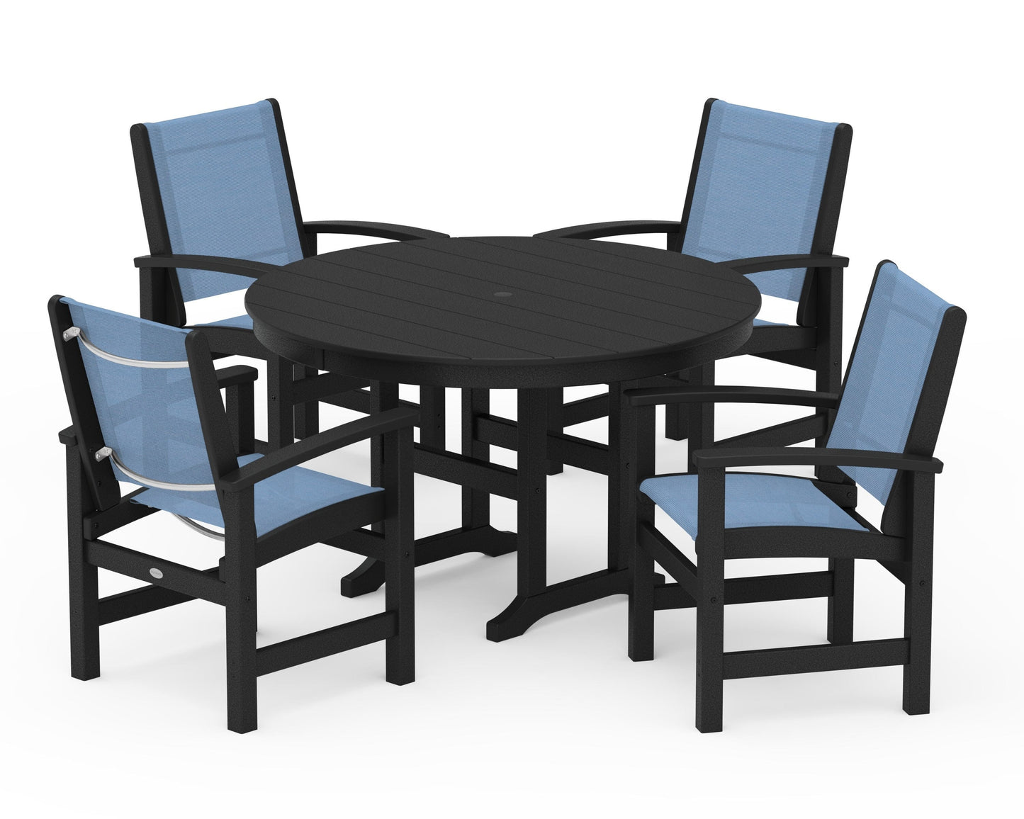 Coastal 5-Piece Round Farmhouse Dining Set