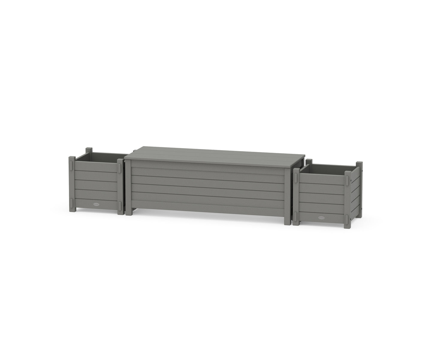 48" Nautical Straight Planter Storage Bench Set