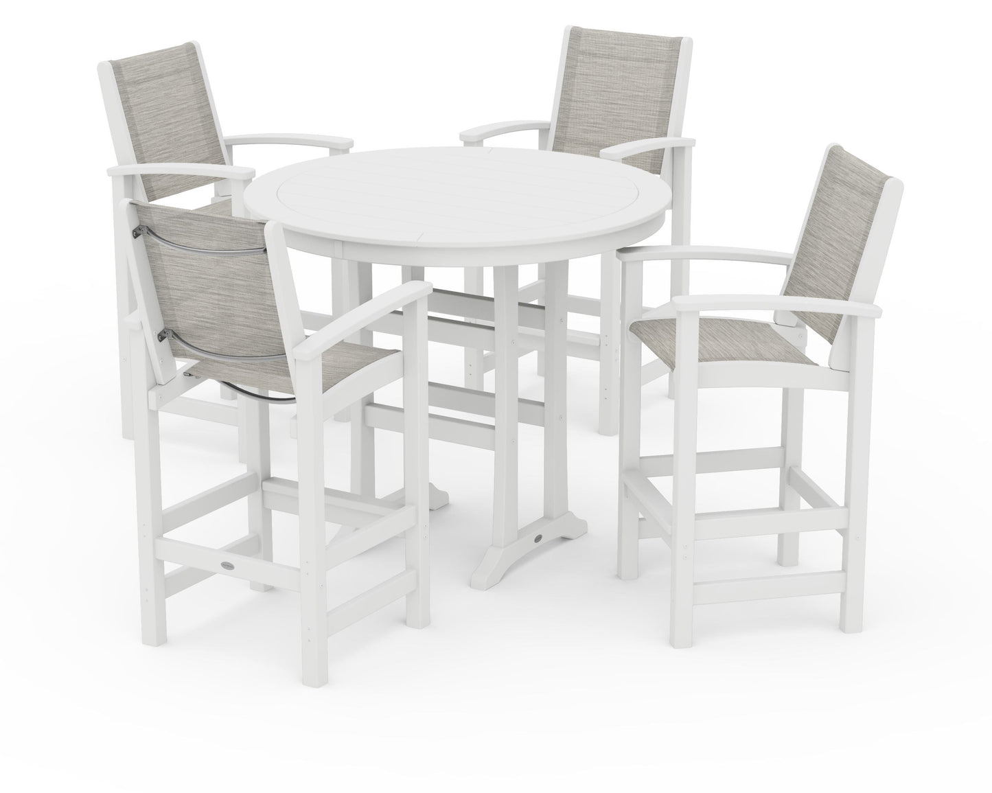 Coastal 5-Piece Nautical Trestle Bar Set