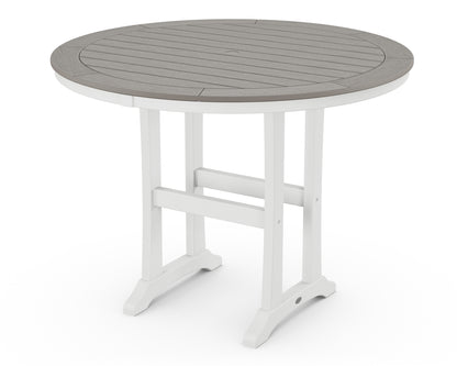 Nautical Trestle 48" Round Counter Table