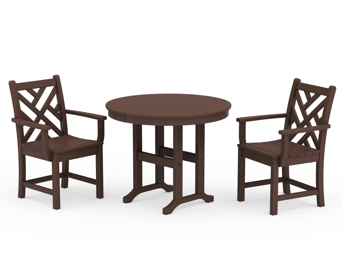 Chippendale 3-Piece Round Dining Set