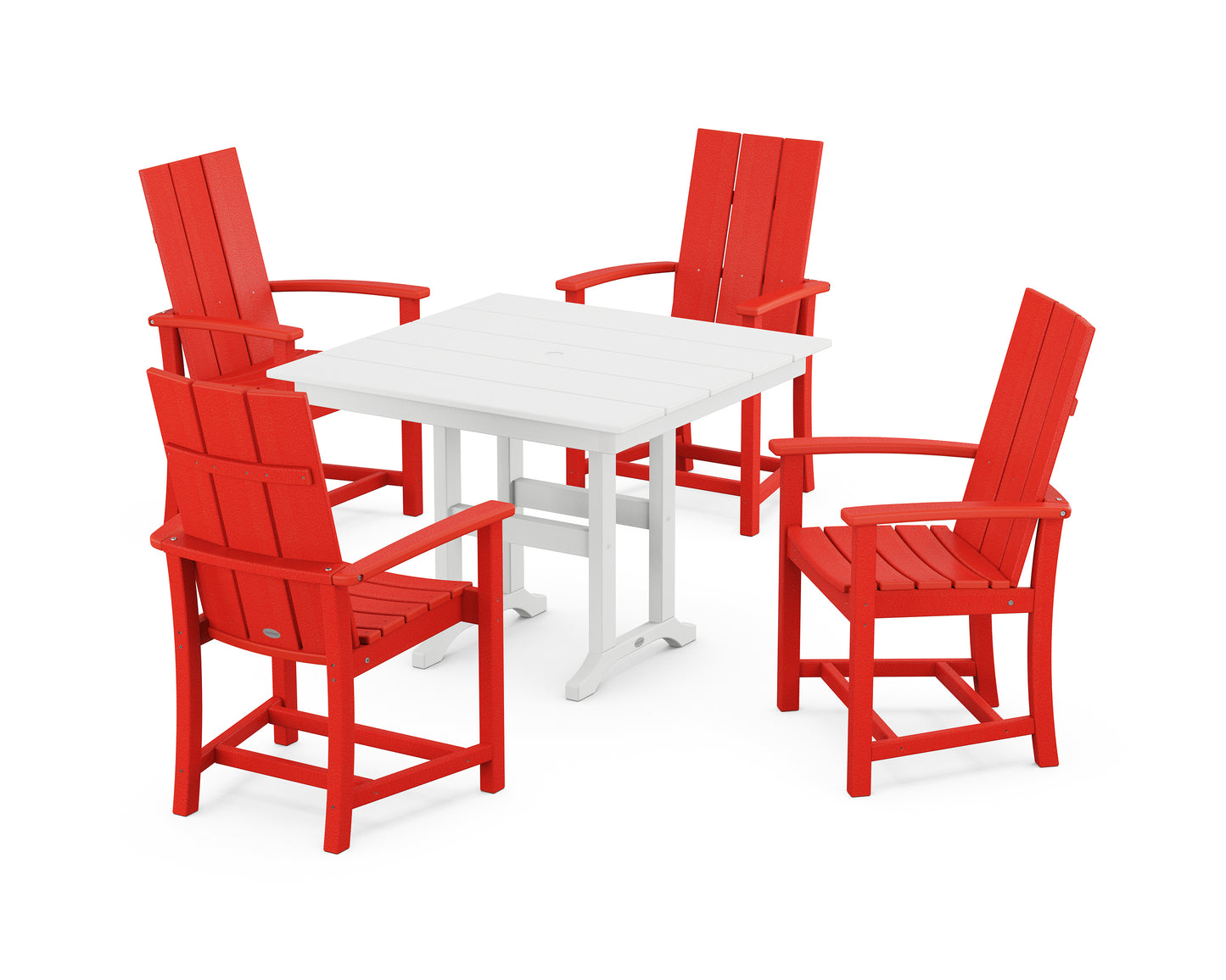 Modern Adirondack 5-Piece Farmhouse Dining Set