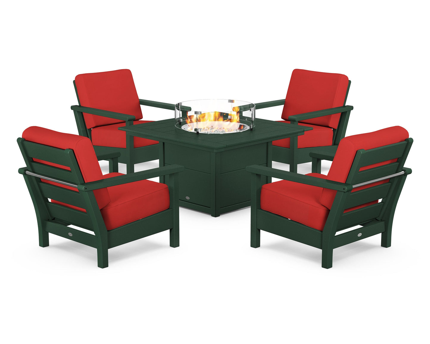 Harbour 5-Piece Conversation Set with Fire Pit Table