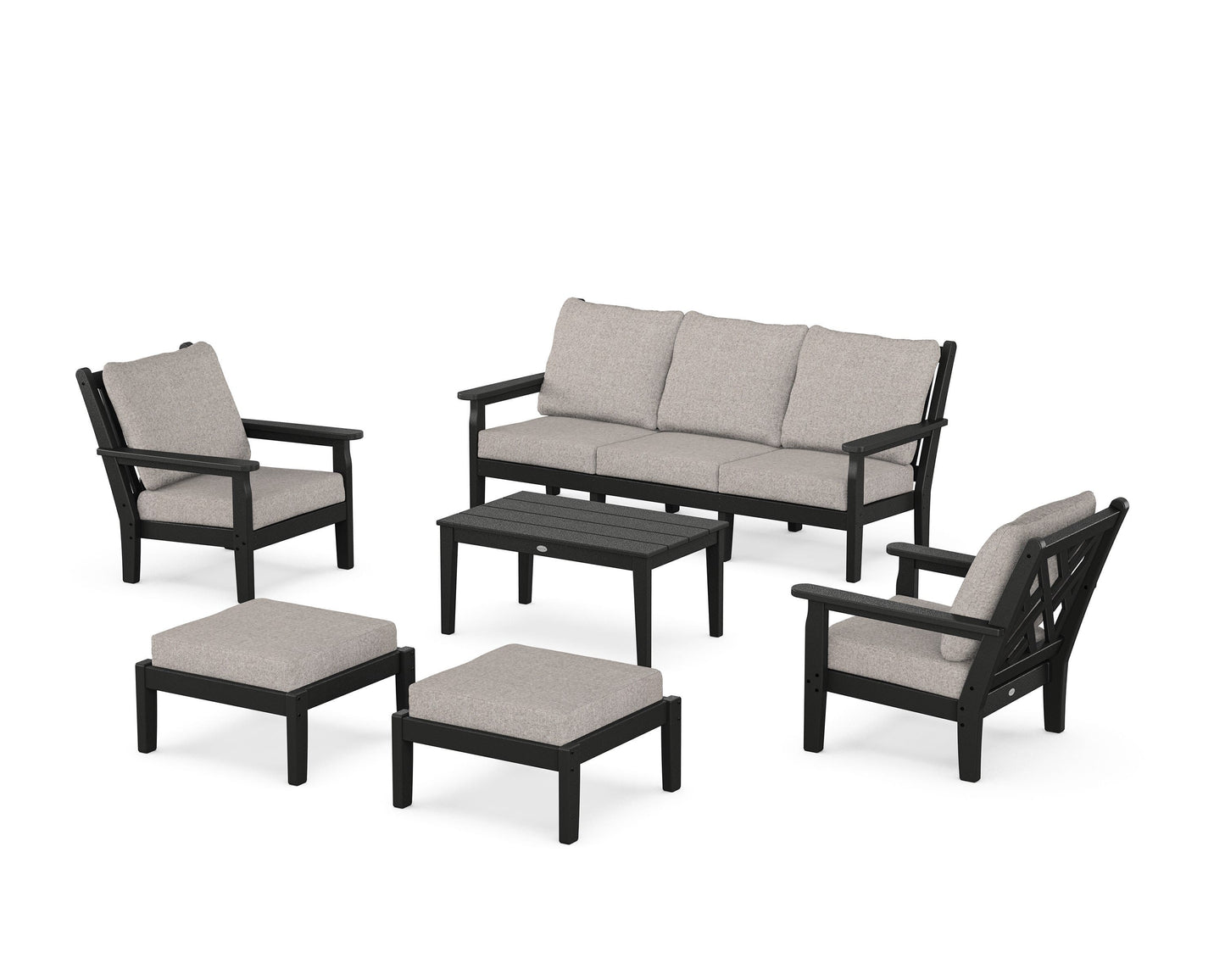 Chippendale 6-Piece Lounge Sofa Set