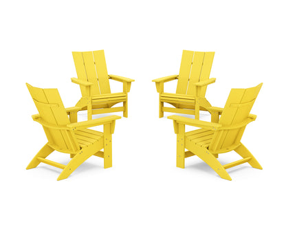 4-Piece Modern Grand Adirondack Chair Conversation Set