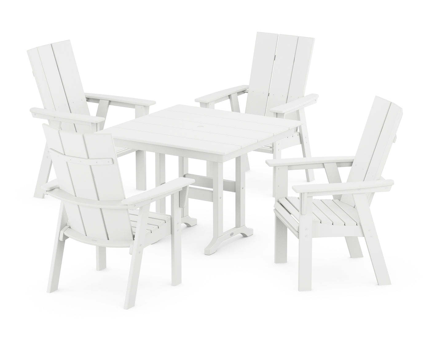 Modern Adirondack 5-Piece Farmhouse Dining Set