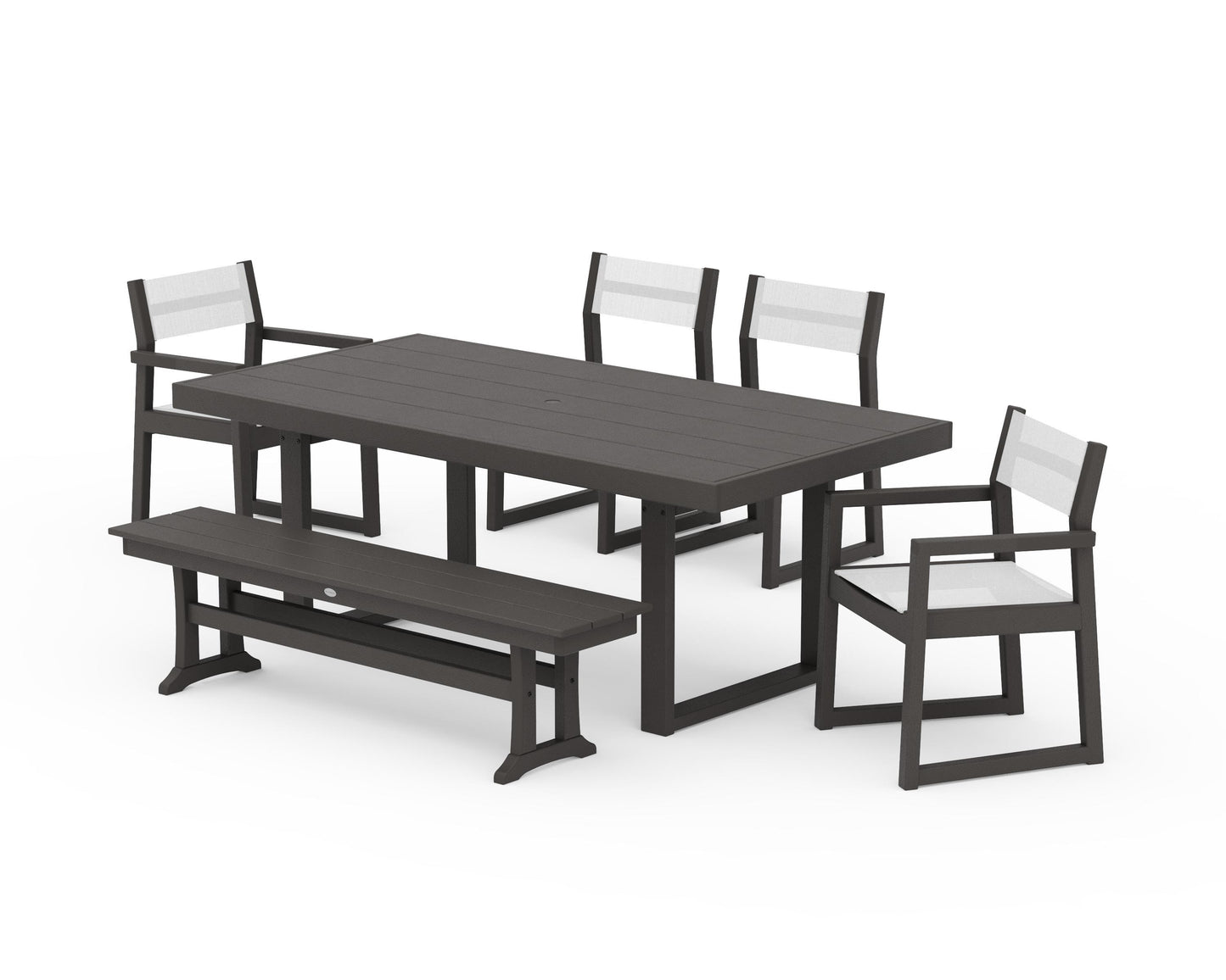 EDGE Sling 6-Piece Dining Set with Bench