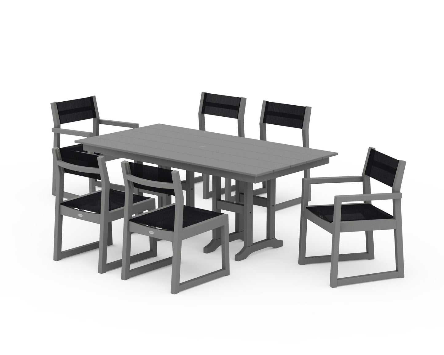 EDGE Sling 7-Piece Farmhouse Dining Set