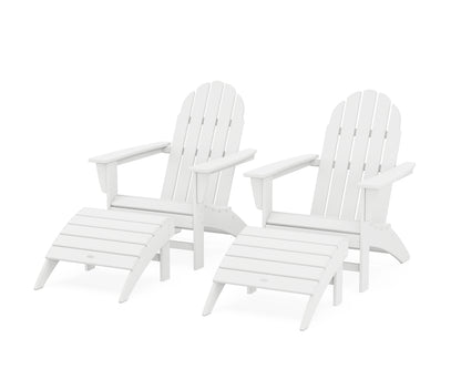 Vineyard Adirondack Chair 4-Piece Set with Ottomans