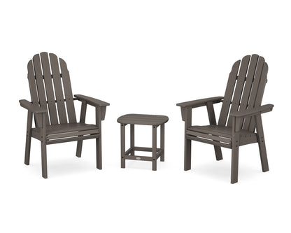 Vineyard 3-Piece Curveback Upright Adirondack Chair Set