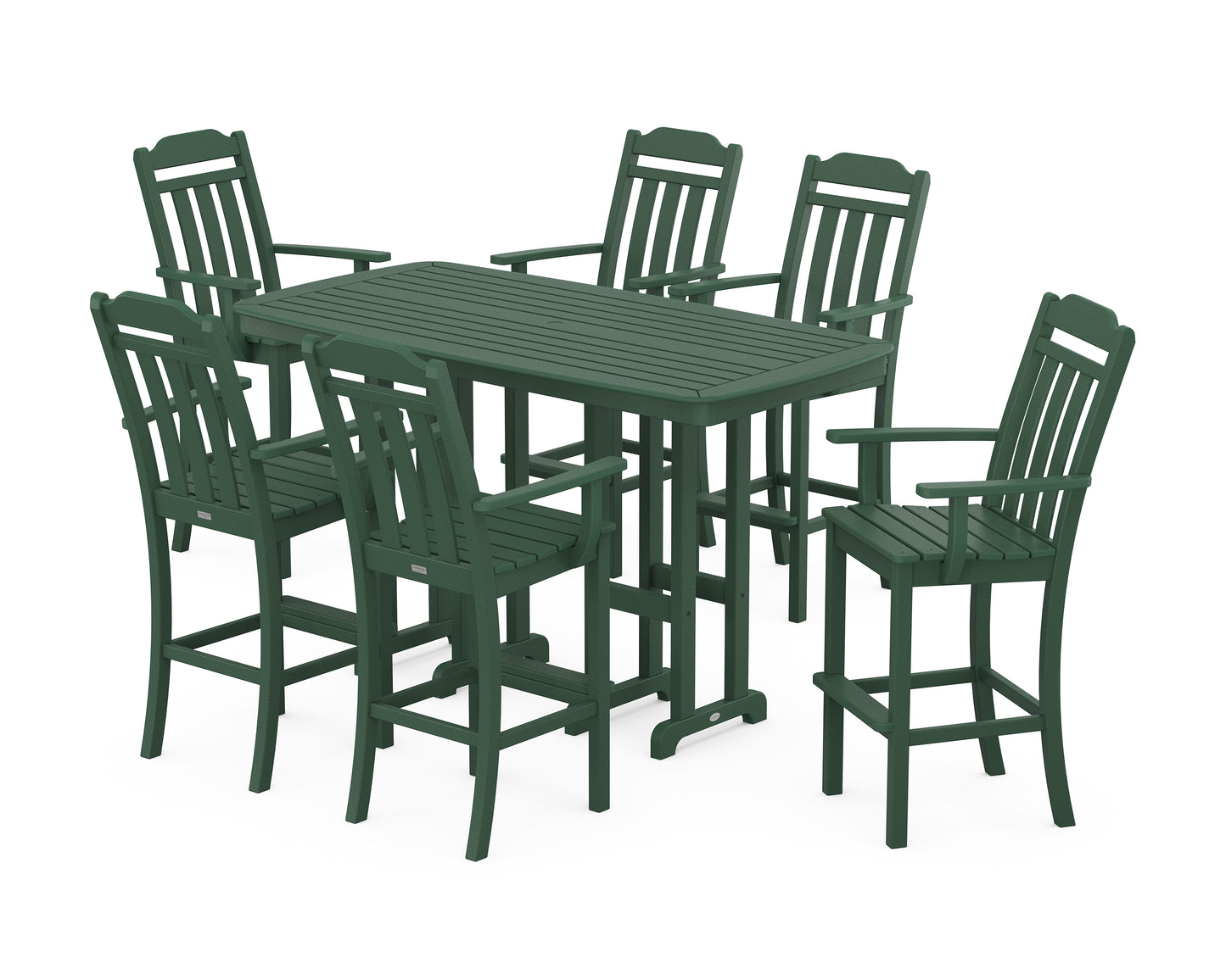 Cottage Arm Chair 7-Piece Bar Set