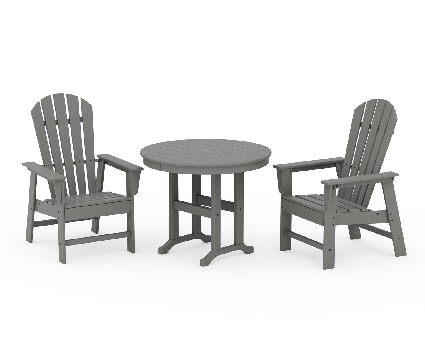 South Beach 3-Piece Round Farmhouse Dining Set