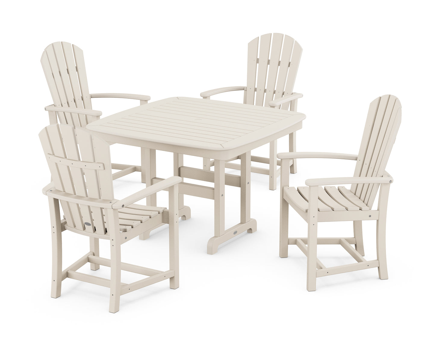 Palm Coast 5-Piece Dining Set with Trestle Legs