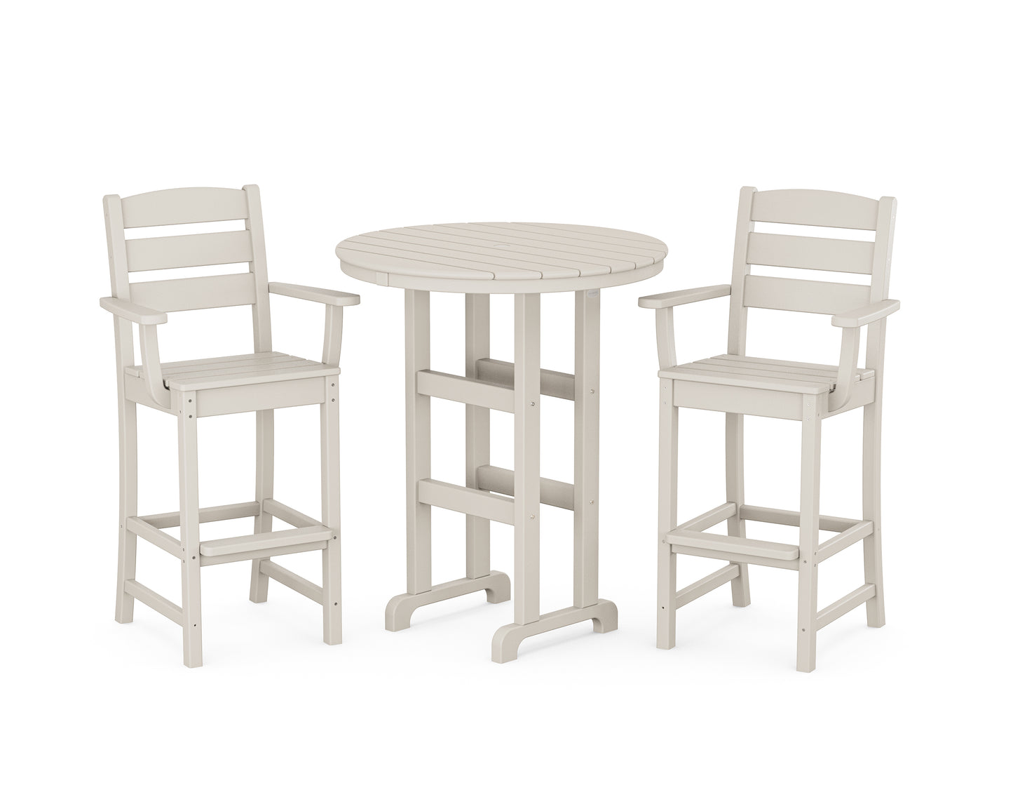 Lakeside 3-Piece Round Bar Arm Chair Set