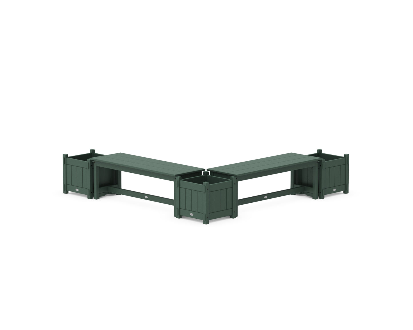 48" Vineyard L- Shaped Planter Bench Corner Set